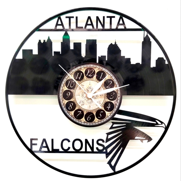 SPOT51.COM Other - ATLANTA FALCONS vinyl record clock